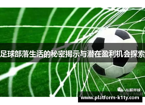 足球部落生活的秘密揭示与潜在盈利机会探索